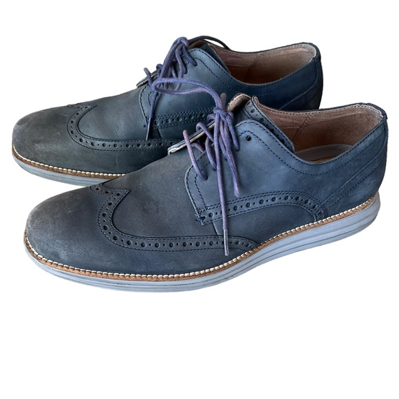 Cole Haan Original Grand Wingtip Oxford Blazer Blue C26473 Shoes Mens Size 10.5M - Picture 6 of 15